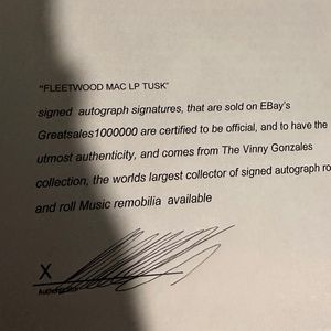 Fleetwood Mac TUSK album with ALL 5 signatures including Christi McVie